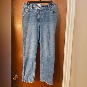 Abercrombie and Fitch the 90s straight leg ultra high rise